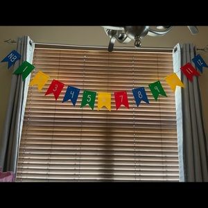 Homemade banner for first birthday